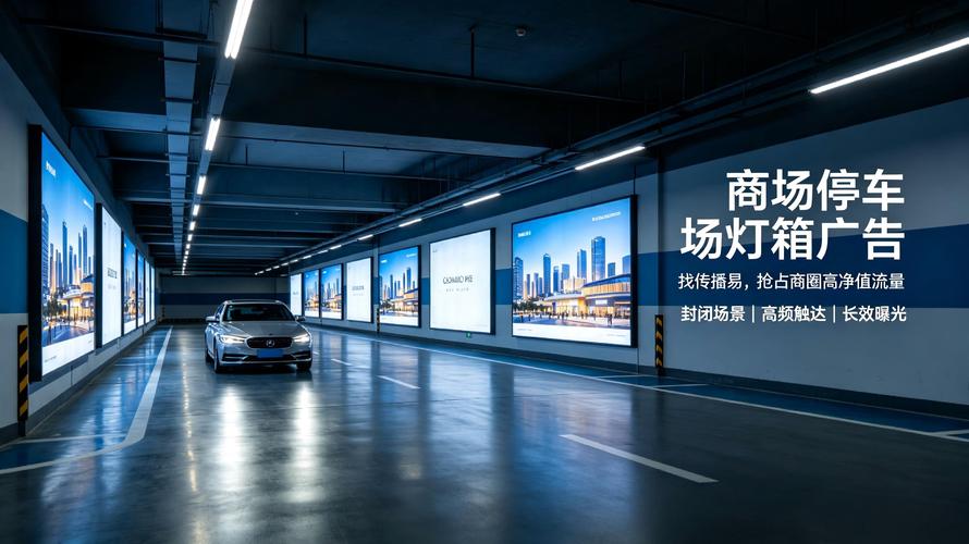 传播易整合商圈媒体,商场停车场灯箱广告高效落地